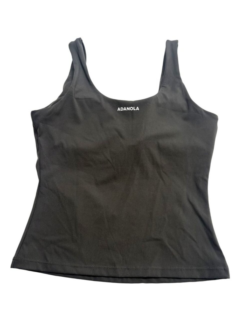 Adanola Ultimate Square Neck Top in Graphite Grey
